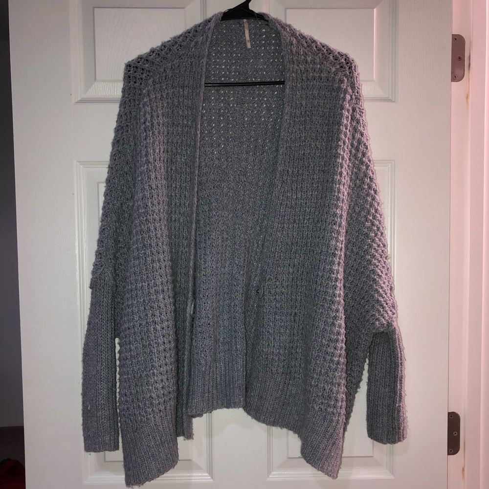 Free People Oversized Gray Cardigan